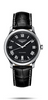 Longines Master Black Dial Leather Mens Watch