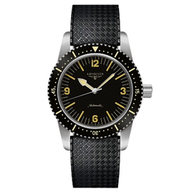 Longines Record Sunray Black Dial Automatic Mens Watch