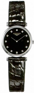 Longines La Grande Classique Quartz Black Diamond Dial Ladies Watch